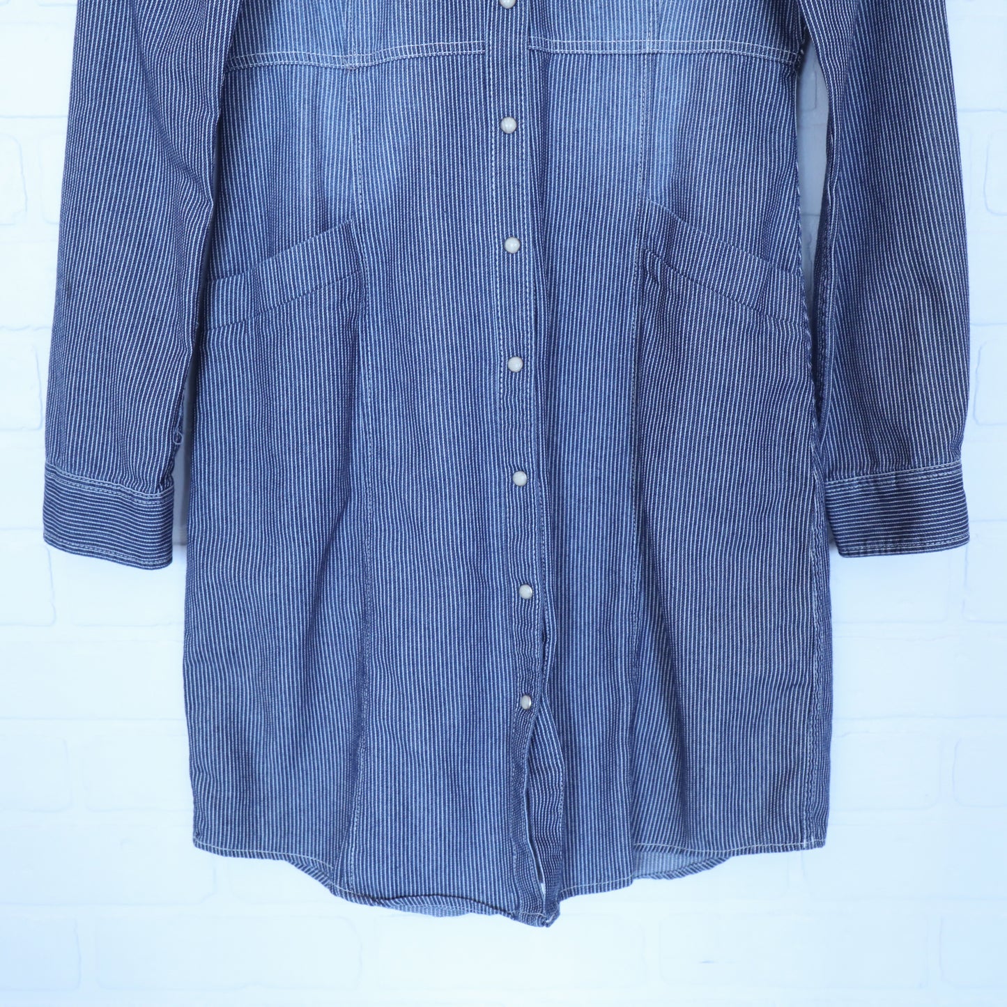 Levi's Railroad Striped Denim Mini Dress