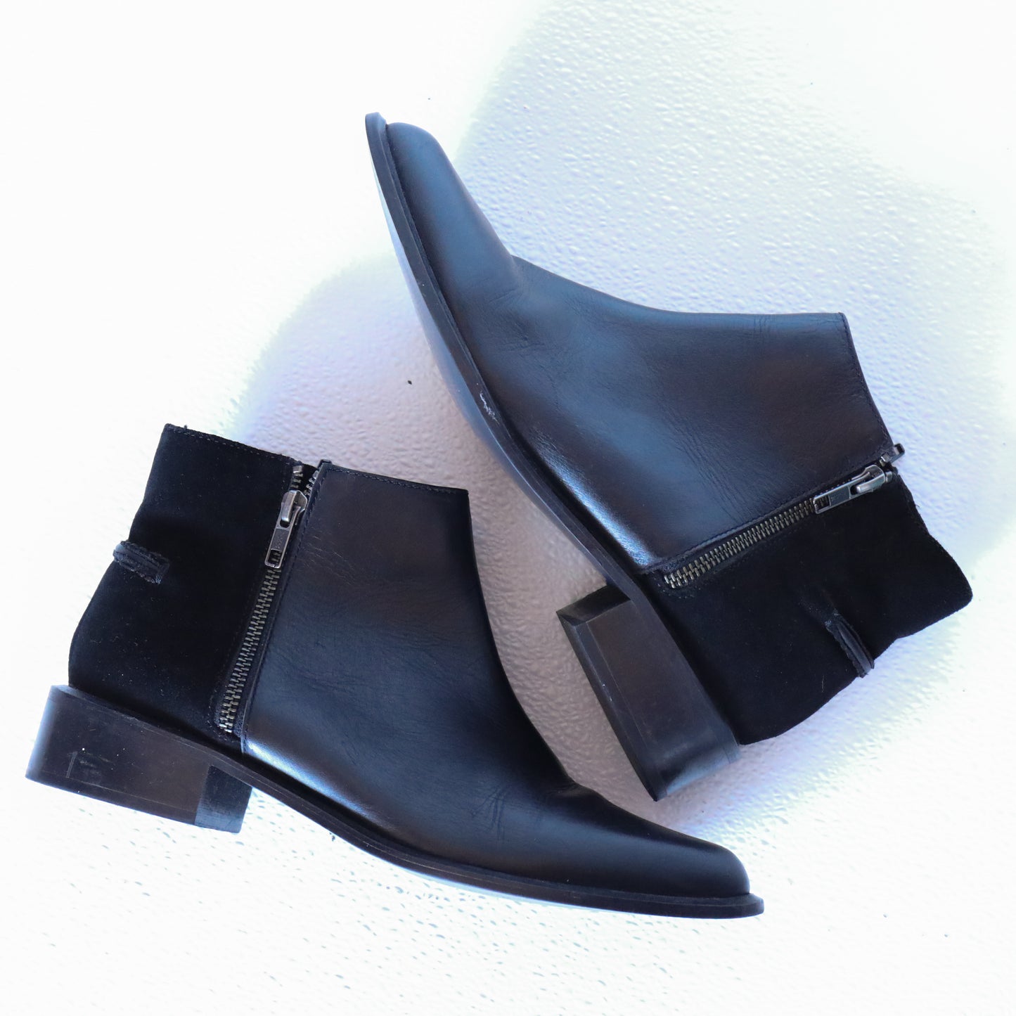 Seychelles Black Suede & Leather Ankle Boot
