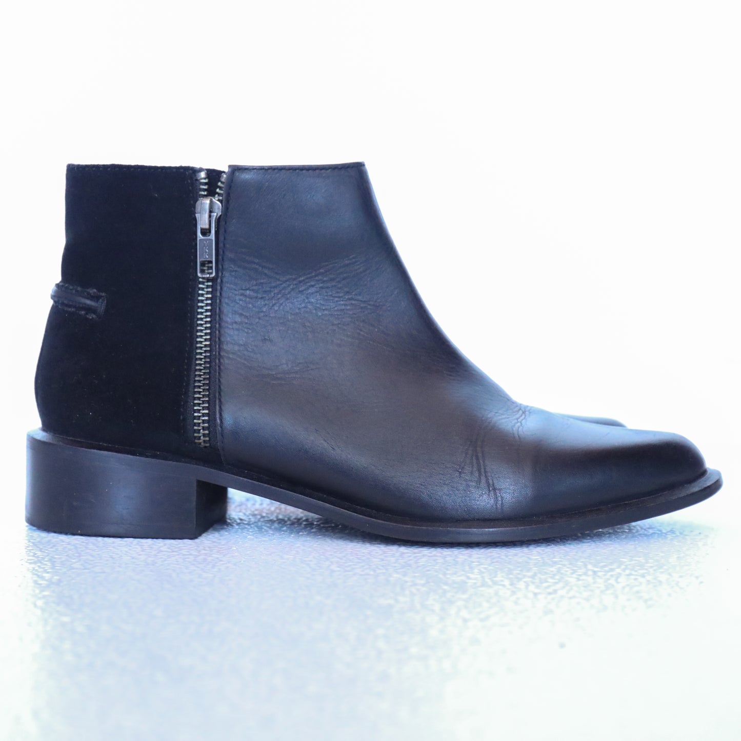 Seychelles Black Suede & Leather Ankle Boot