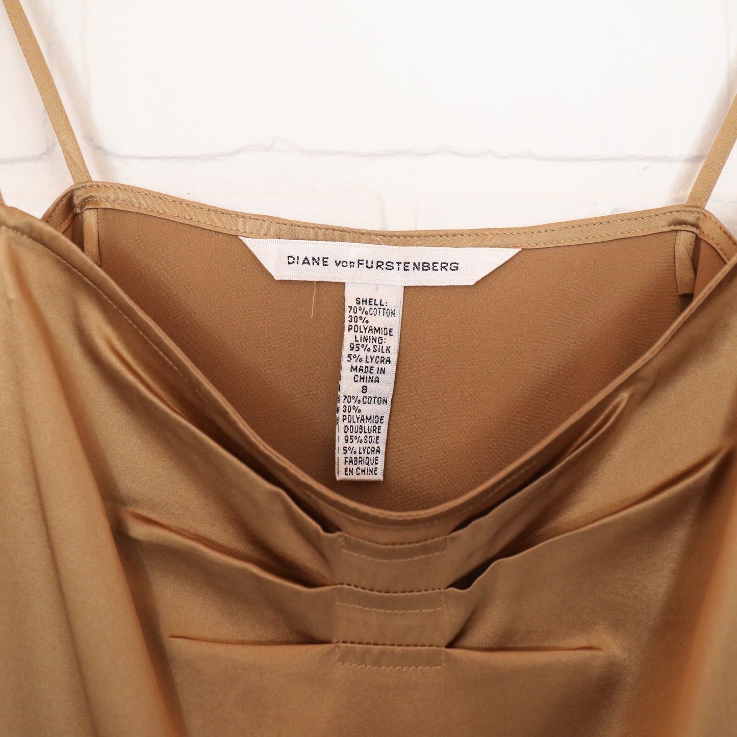 Diane von Furstenberg DVF Bronze Camisole Tank Top