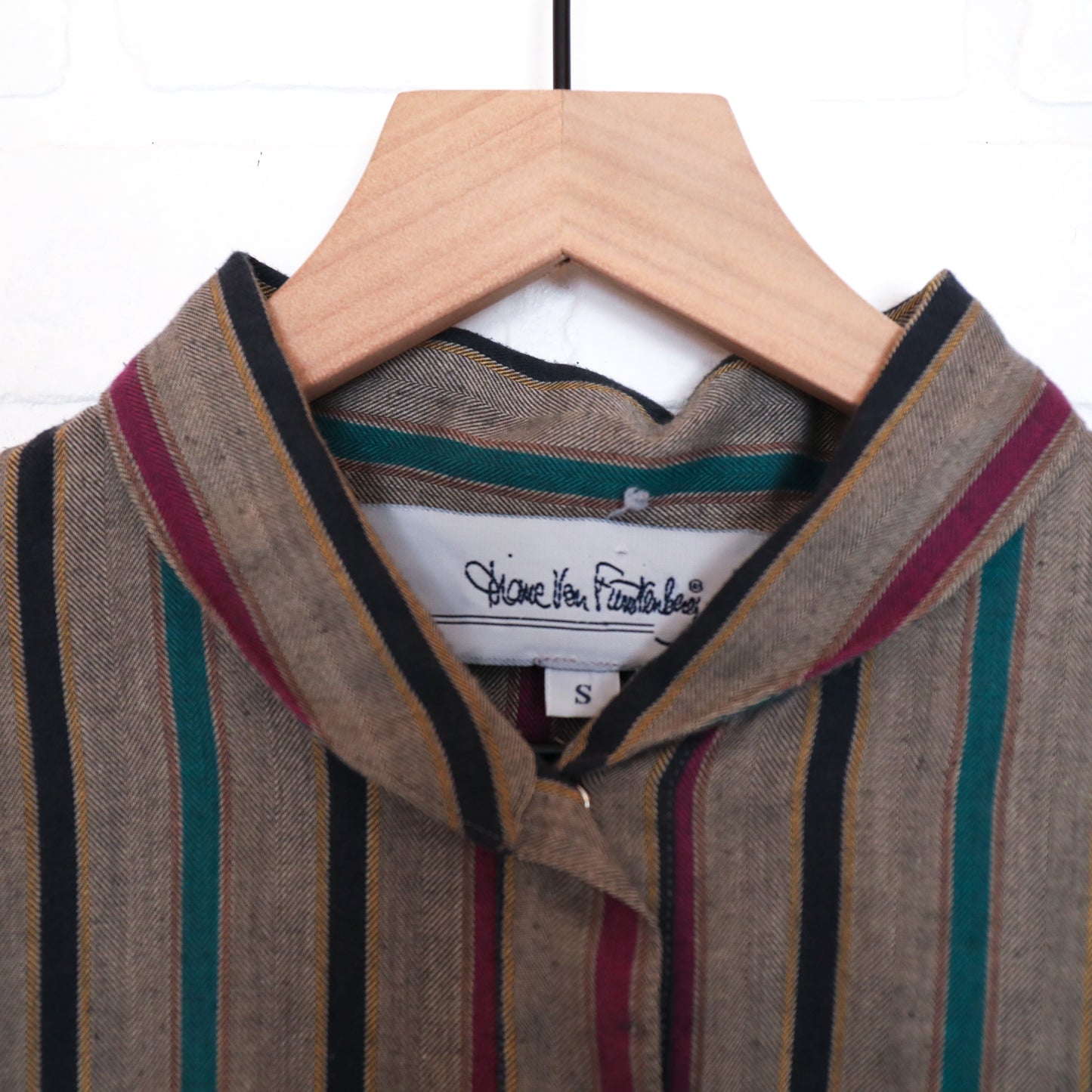 Vintage Diane von Furstenberg DVF Striped Shirt Dress