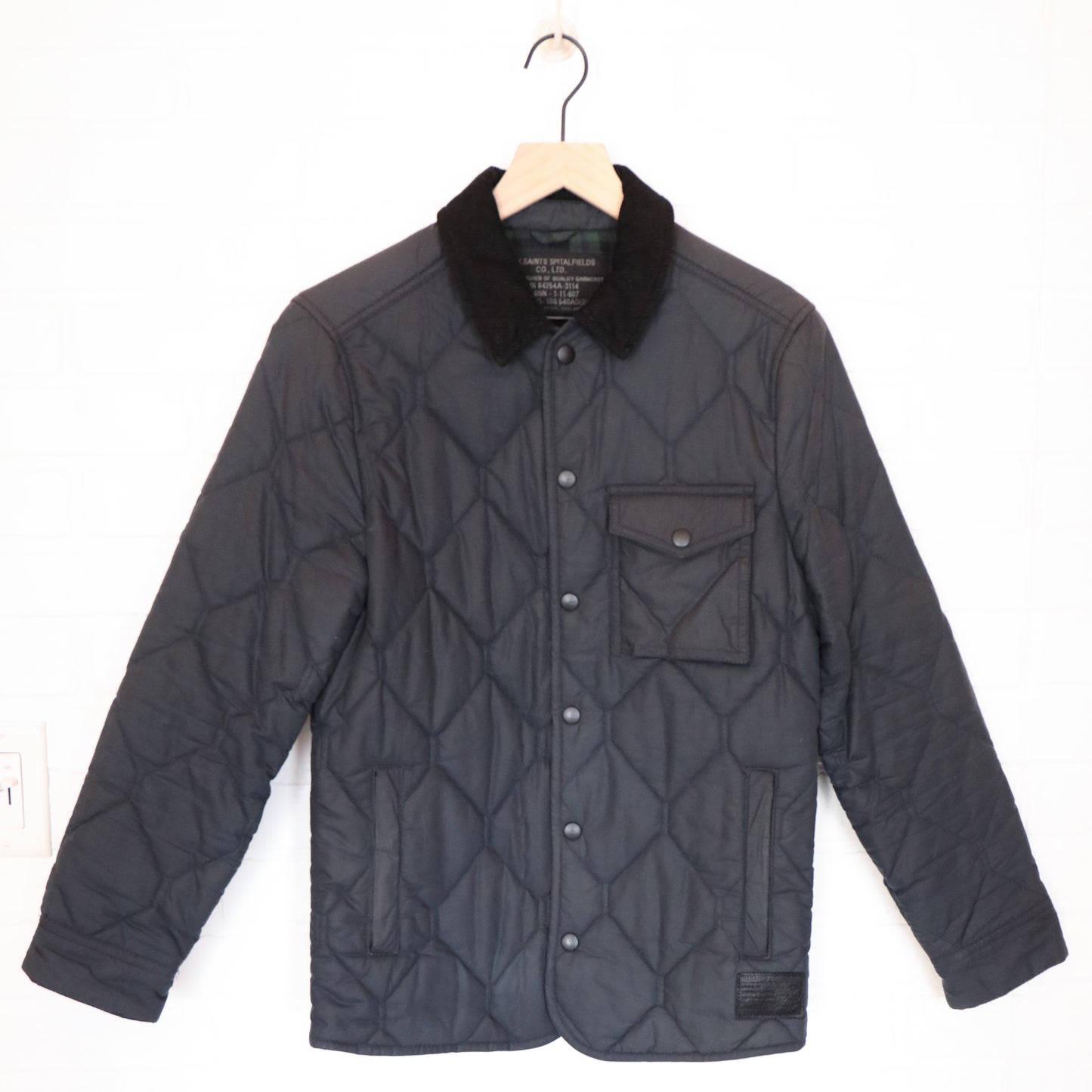 Allsaints Spitafields Quilted Full Button Barn Jacket