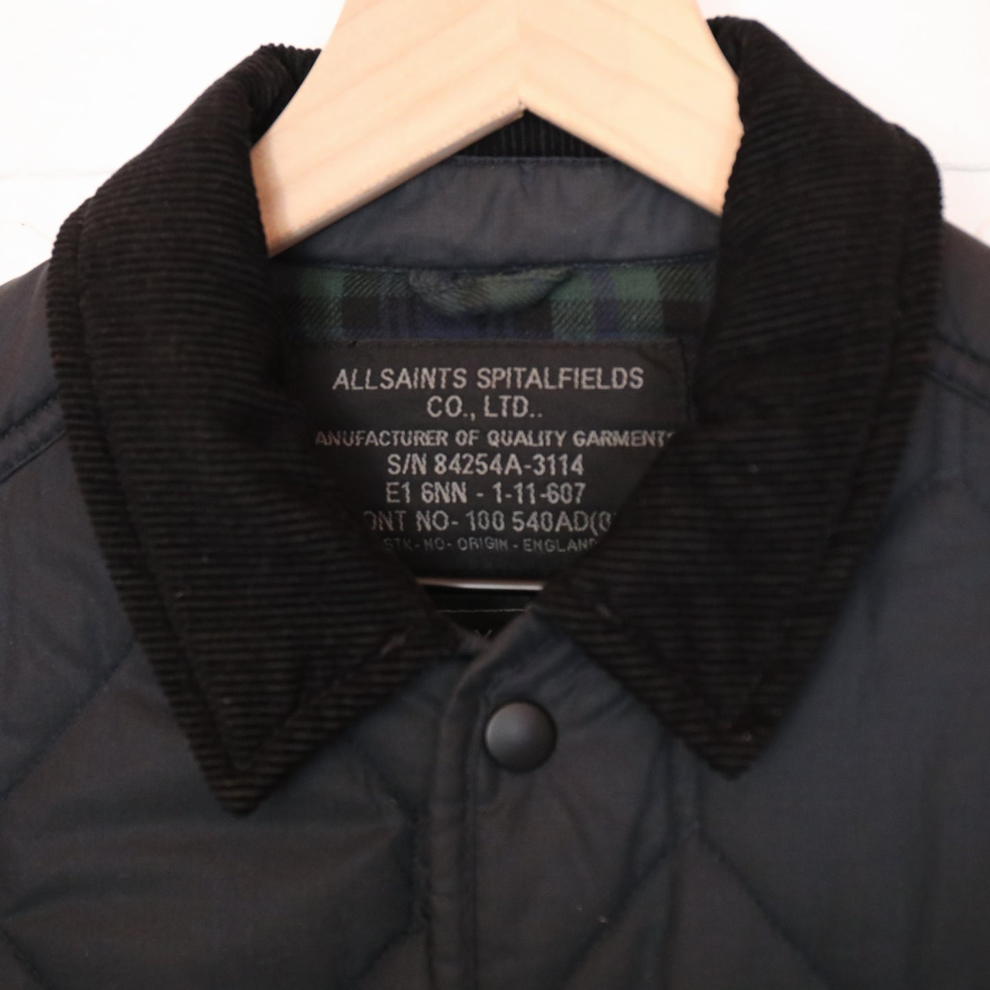 Allsaints Spitafields Quilted Full Button Barn Jacket