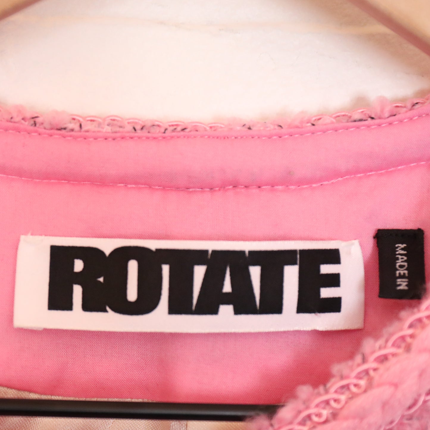 Rotate Birger Christensen Pink Tweed Crop Jacket