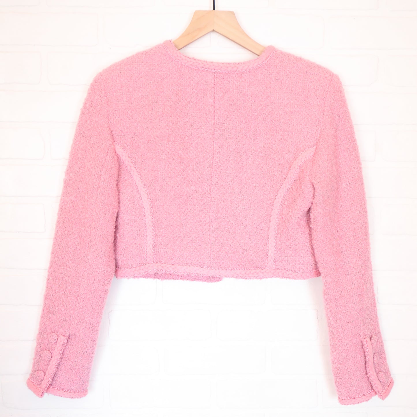 Rotate Birger Christensen Pink Tweed Crop Jacket