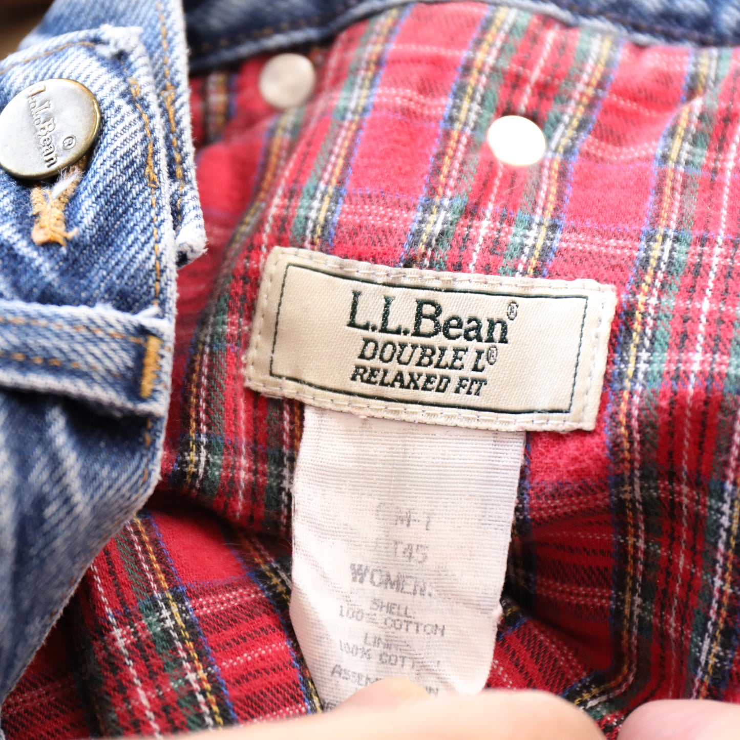 Vintage LL Bean Flannel Lined Relaxed Fit Jeans