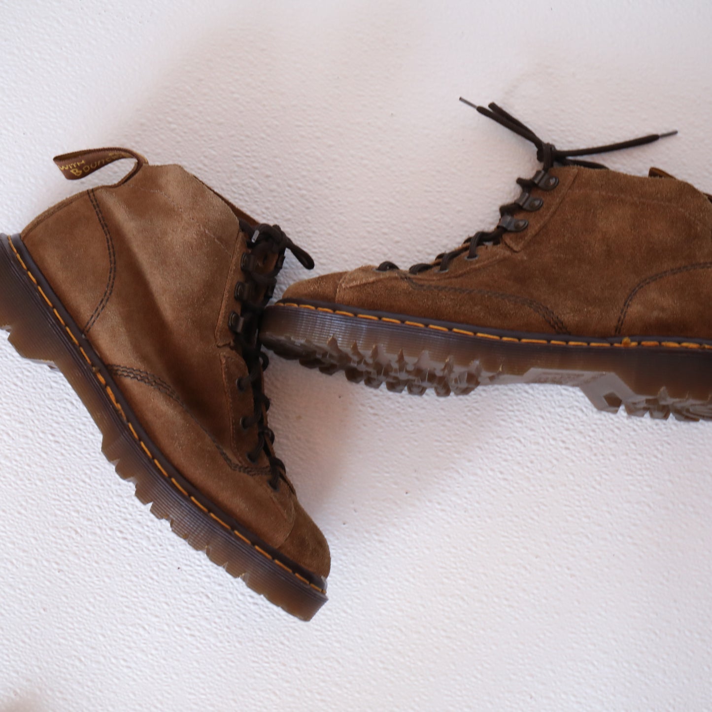 Dr. Martens Vintage Brown Suede Combat Utility Monkey Boots