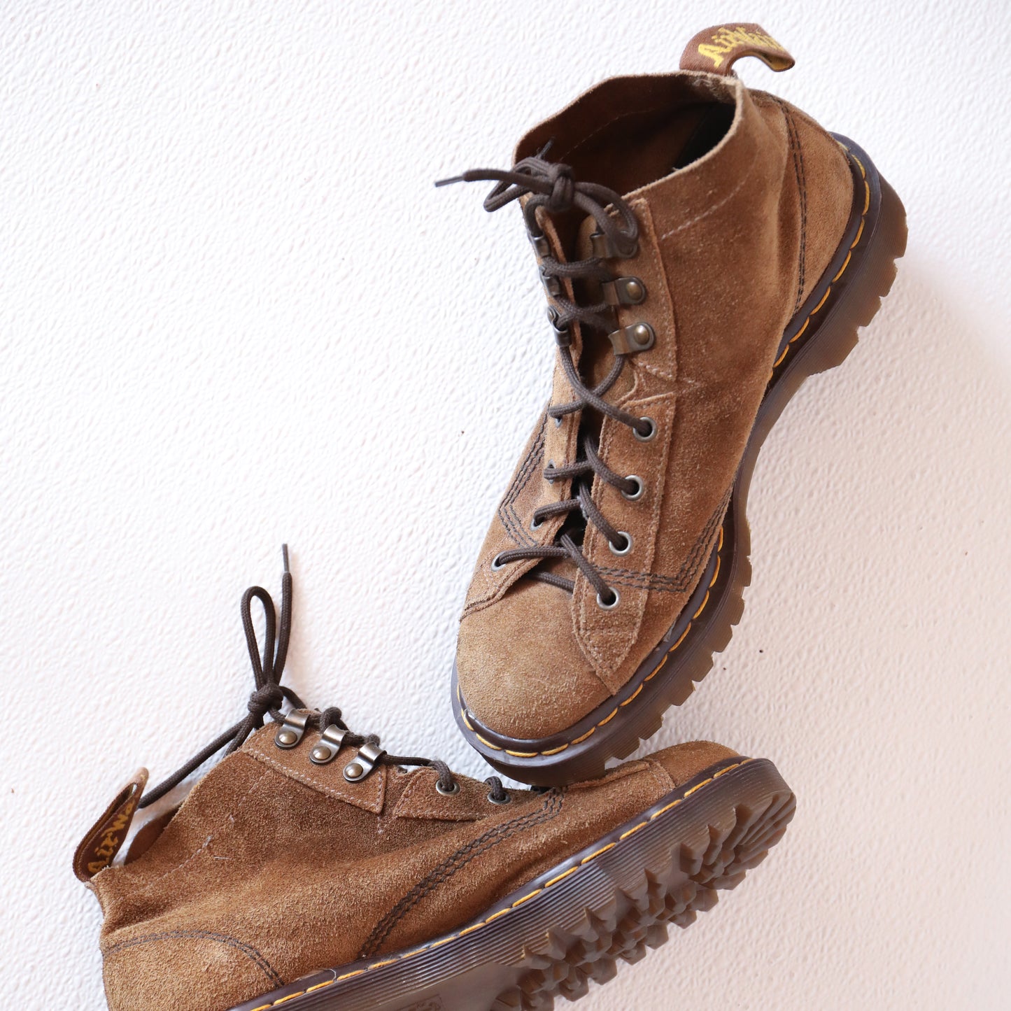 Dr. Martens Vintage Brown Suede Combat Utility Monkey Boots
