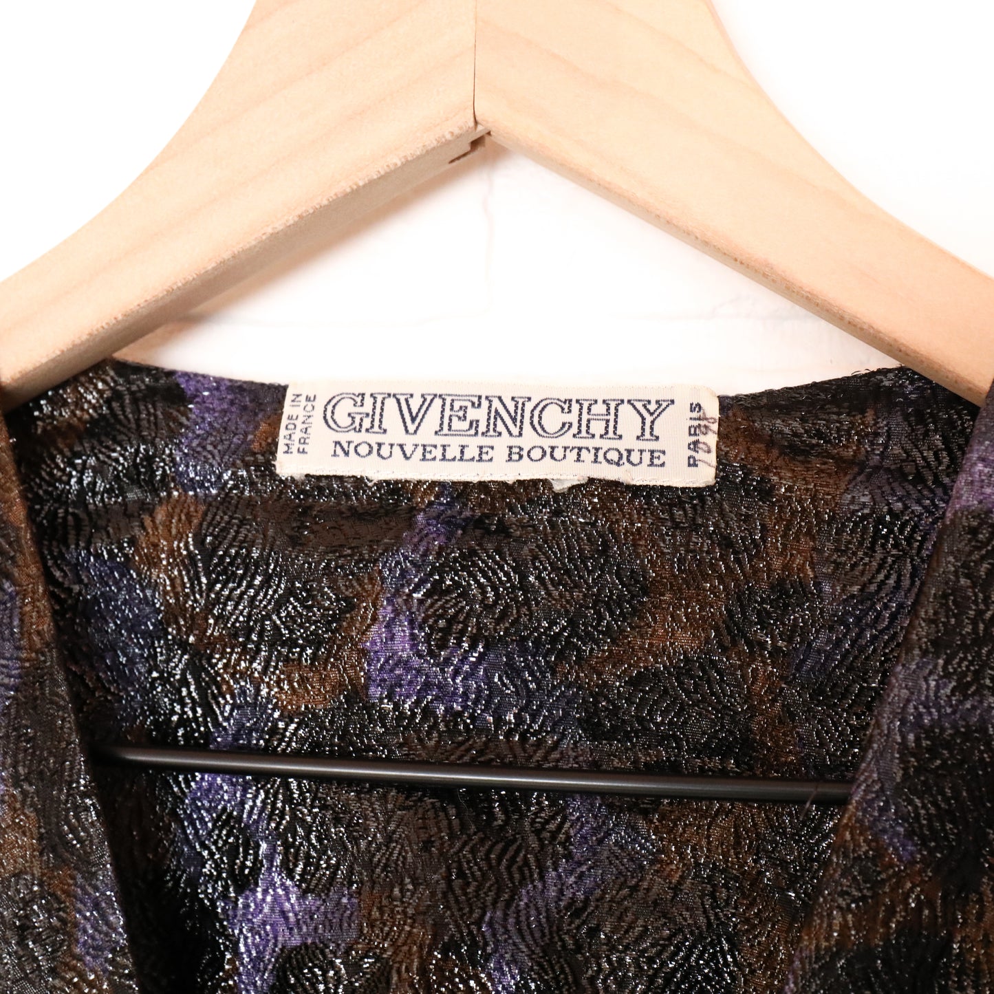 Vintage GIVENCHY 1980s Faux Wrap Animal Print Dress