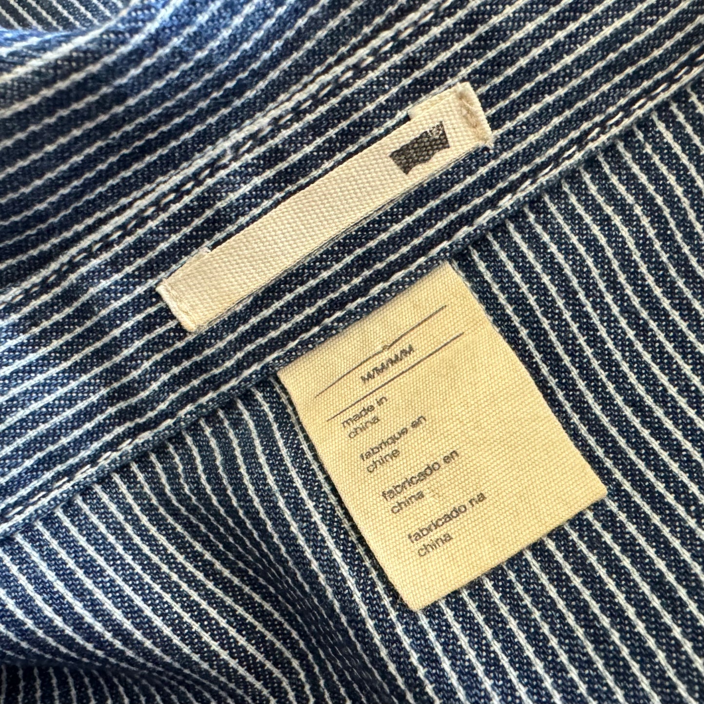 Levi's Railroad Striped Denim Mini Dress
