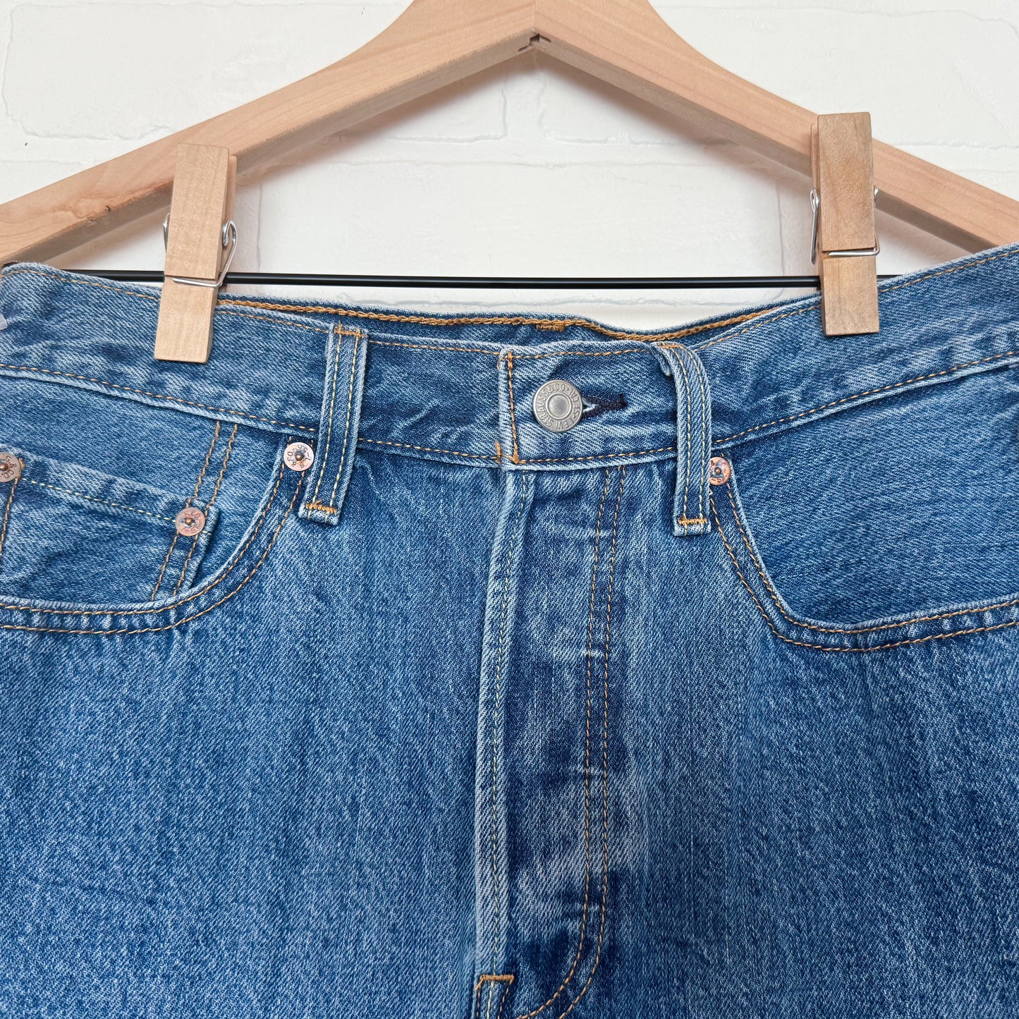 Levi's Denim Raw Hem Mini Skirt