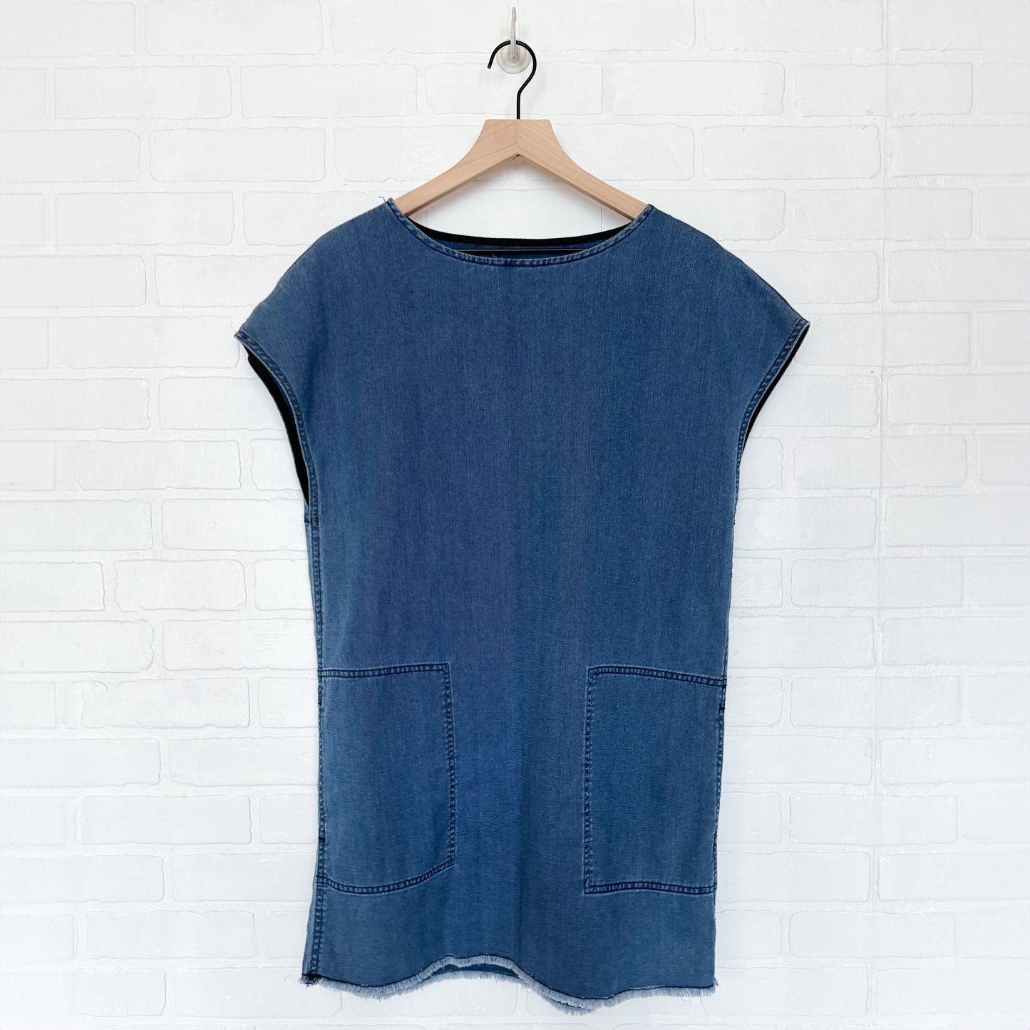 Wilfred Free Raw Hem Relaxed Fit Denim Tunic