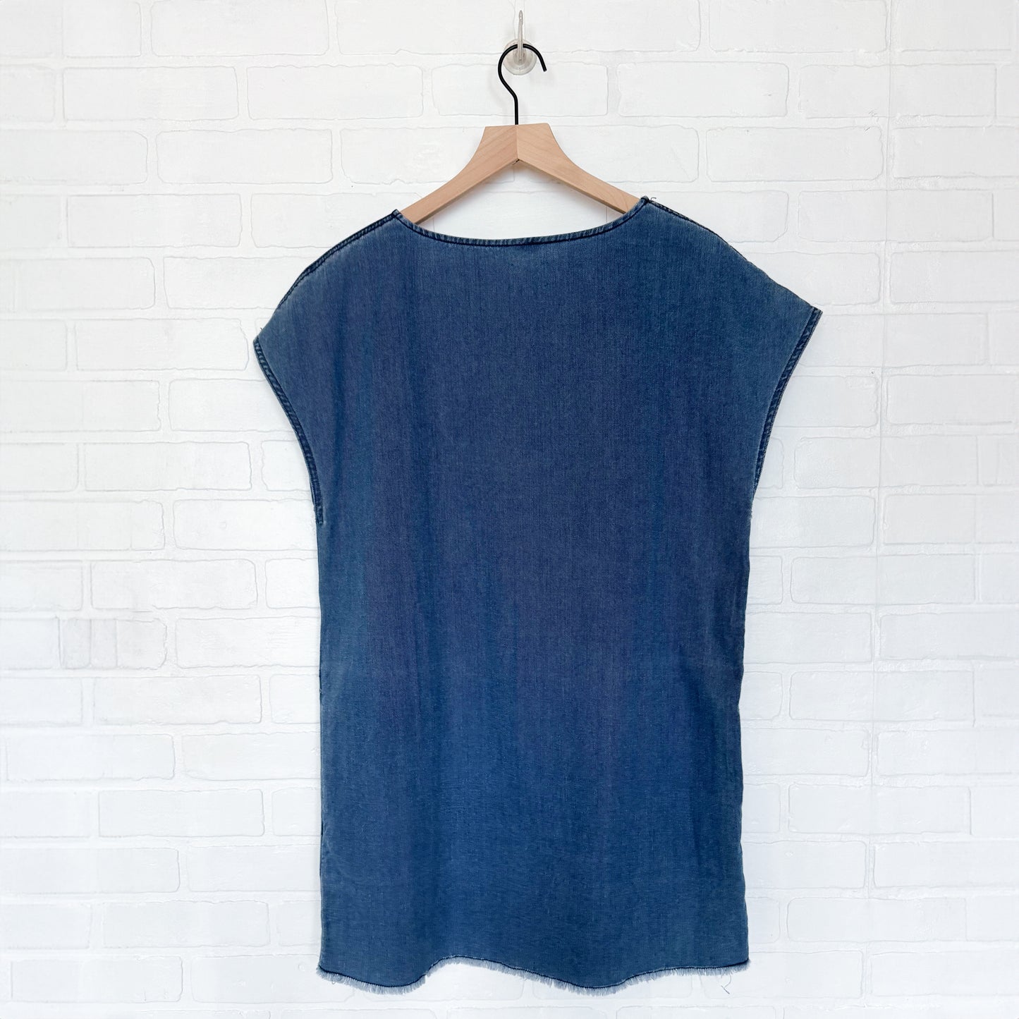 Wilfred Free Raw Hem Relaxed Fit Denim Tunic