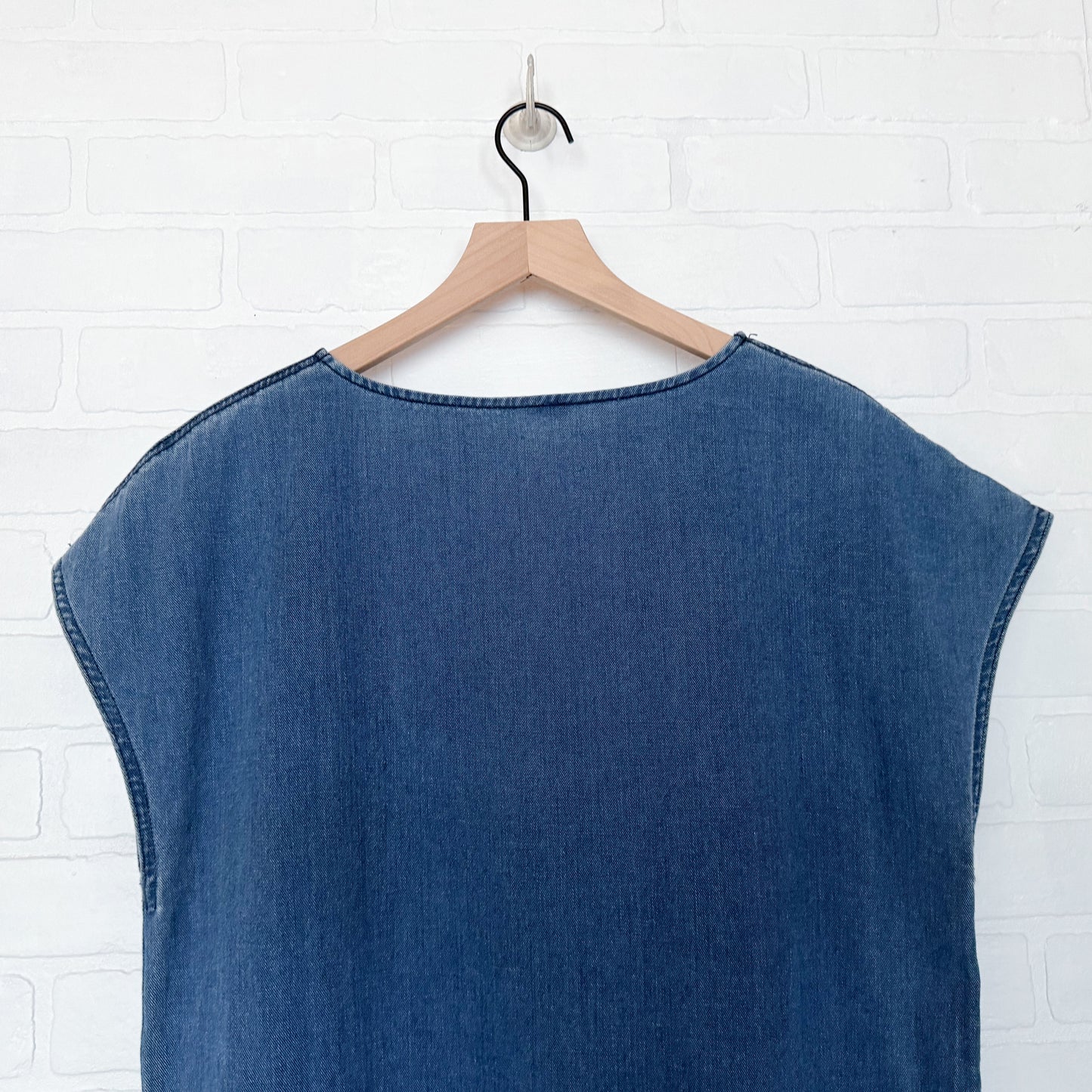 Wilfred Free Raw Hem Relaxed Fit Denim Tunic