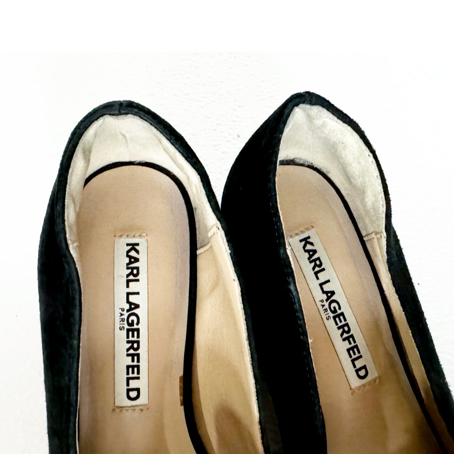 Karl Lagerfeld Paris Suede Tassel Loafers