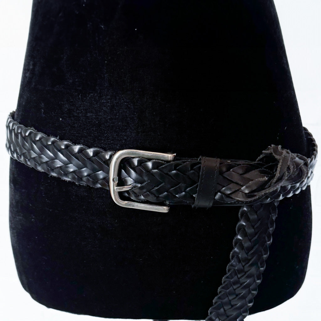 Unbranded Black Braided Leather Belt
