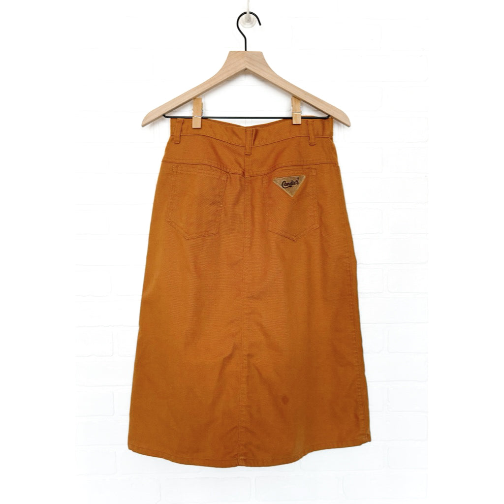 Vintage Candie's Burnt Orange Midi Skirt
