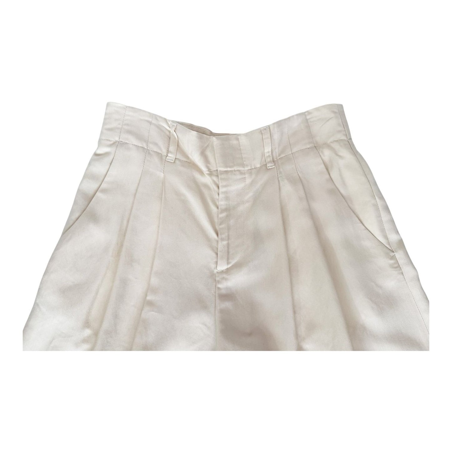 Alice + Olivia Cream / Ivory Gaucho Wide Leg High Waisted Pants