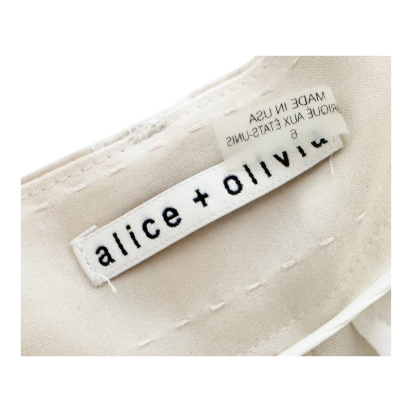 Alice + Olivia Cream / Ivory Gaucho Wide Leg High Waisted Pants