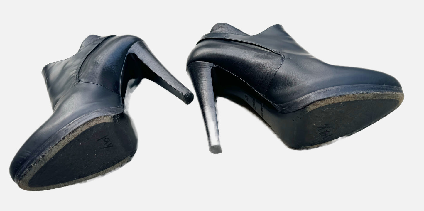 Giorgio Armani Black Ankle Buckle Stiletto Booties