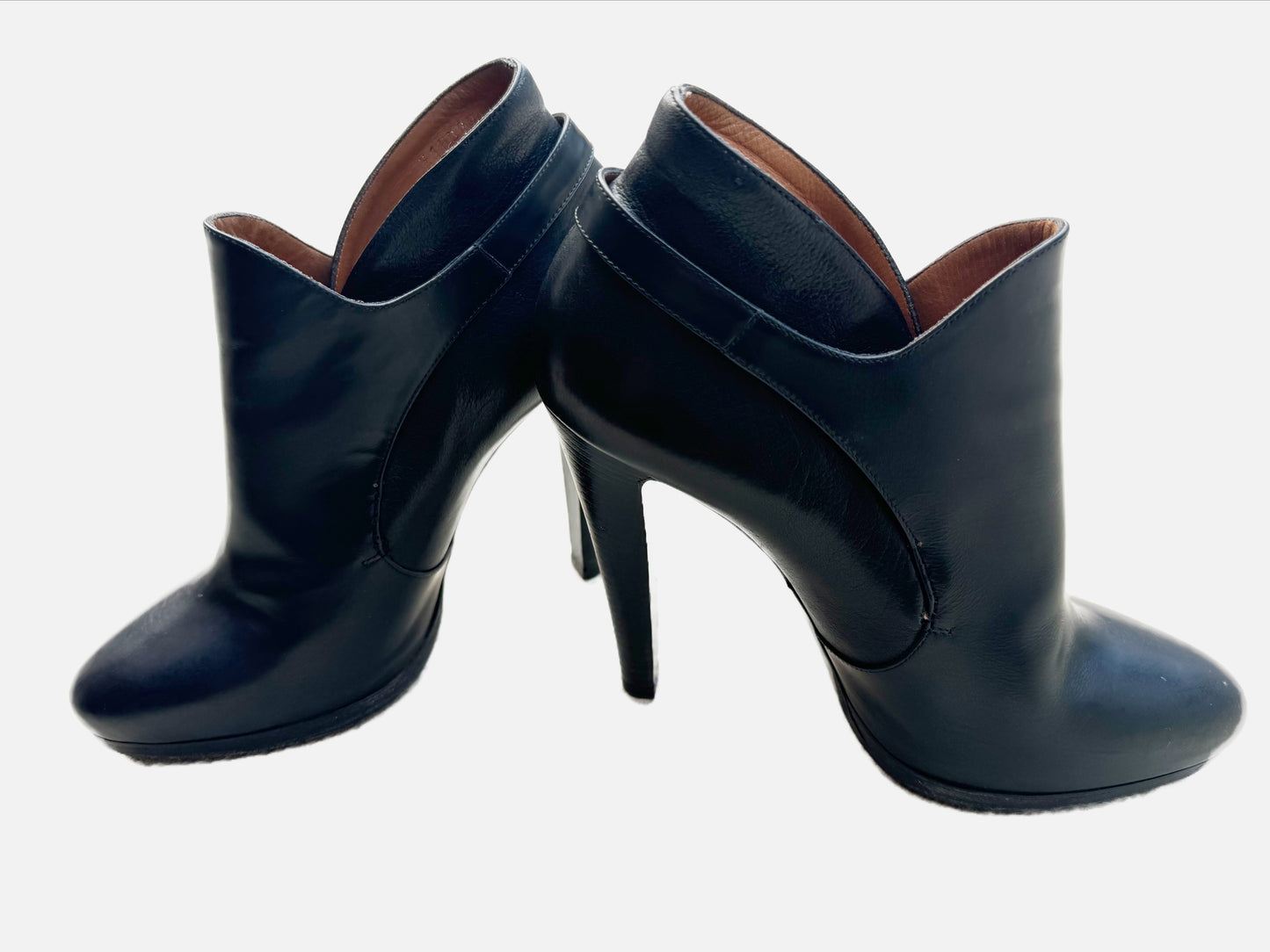 Giorgio Armani Black Ankle Buckle Stiletto Booties