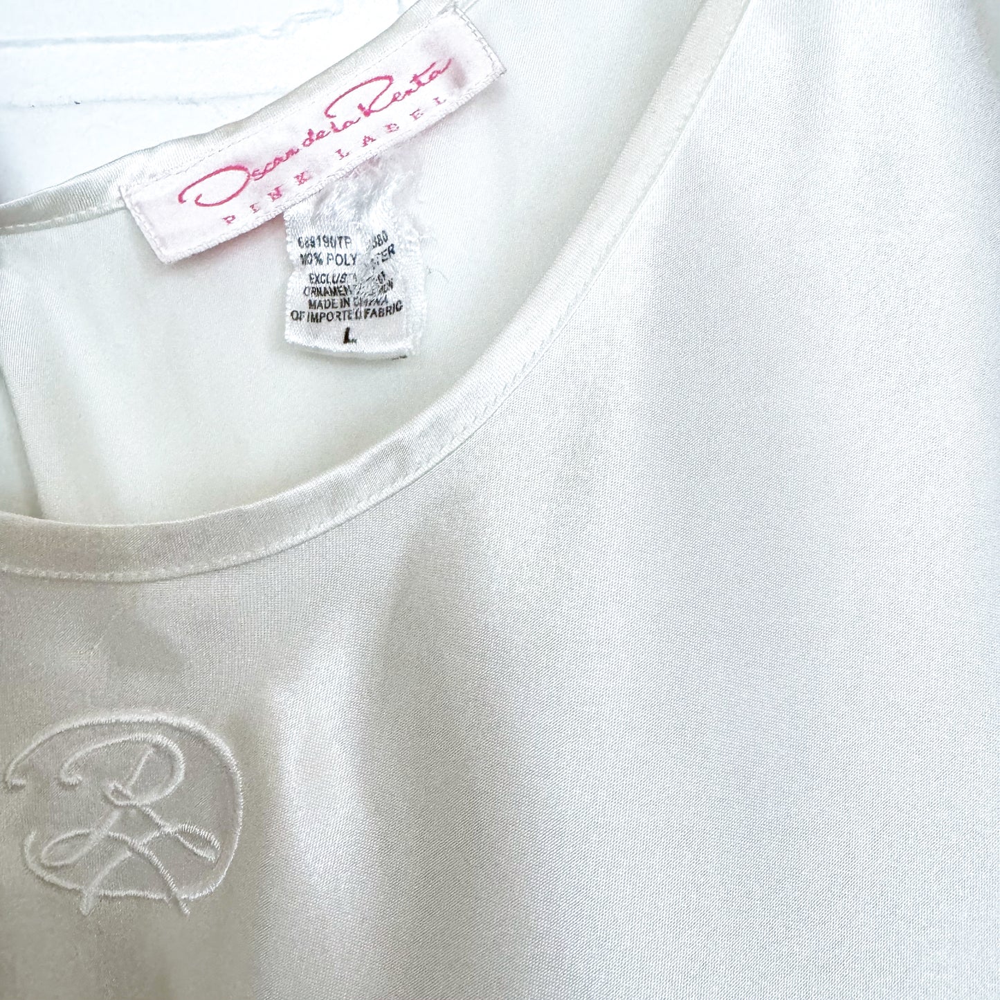 Vintage Oscar de la Renta Pink Label Silky Sleeveless Top