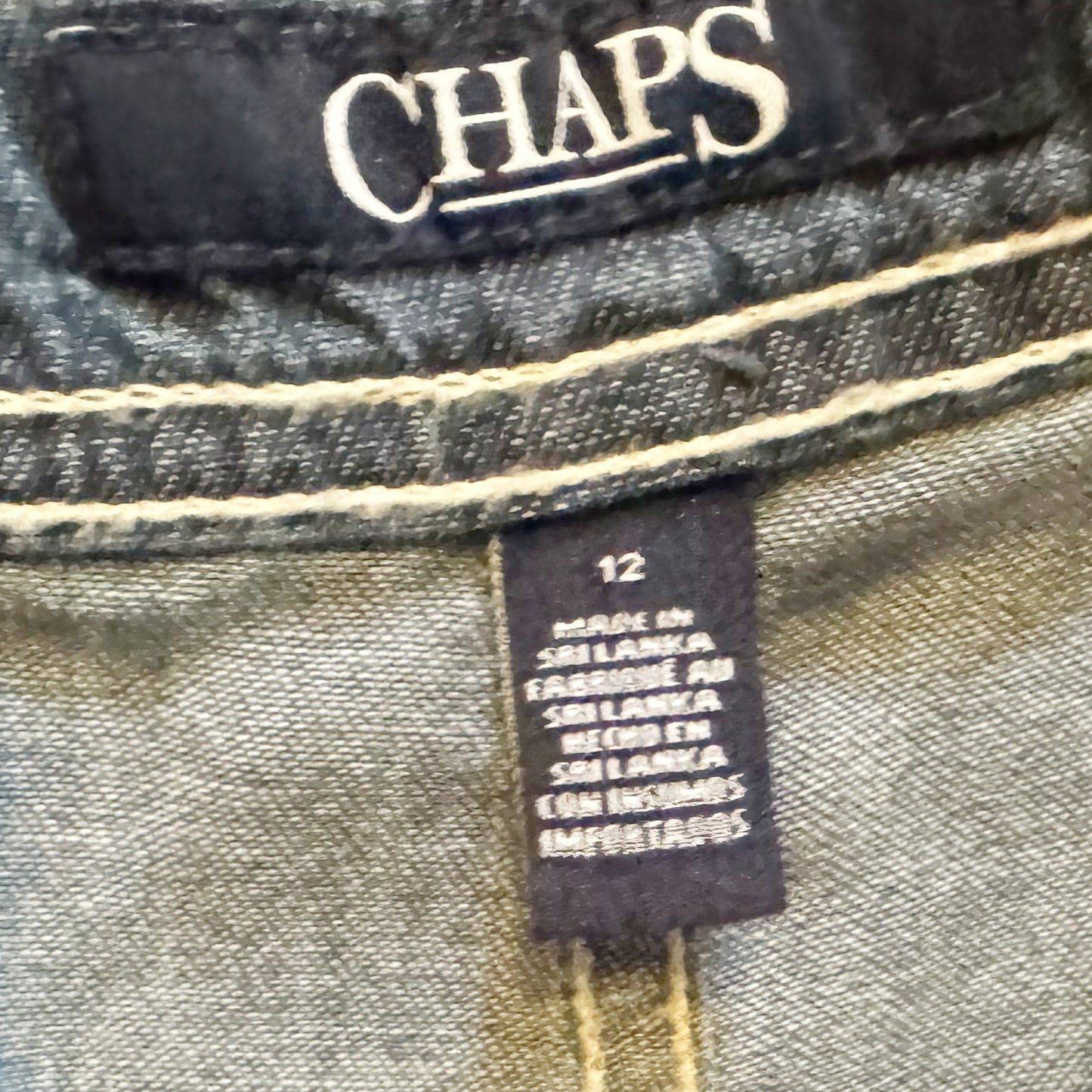 Vintage Chaps Denim Maxi Full Button Skirt