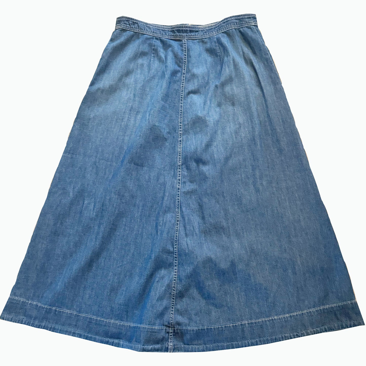 Vintage Chaps Denim Maxi Full Button Skirt