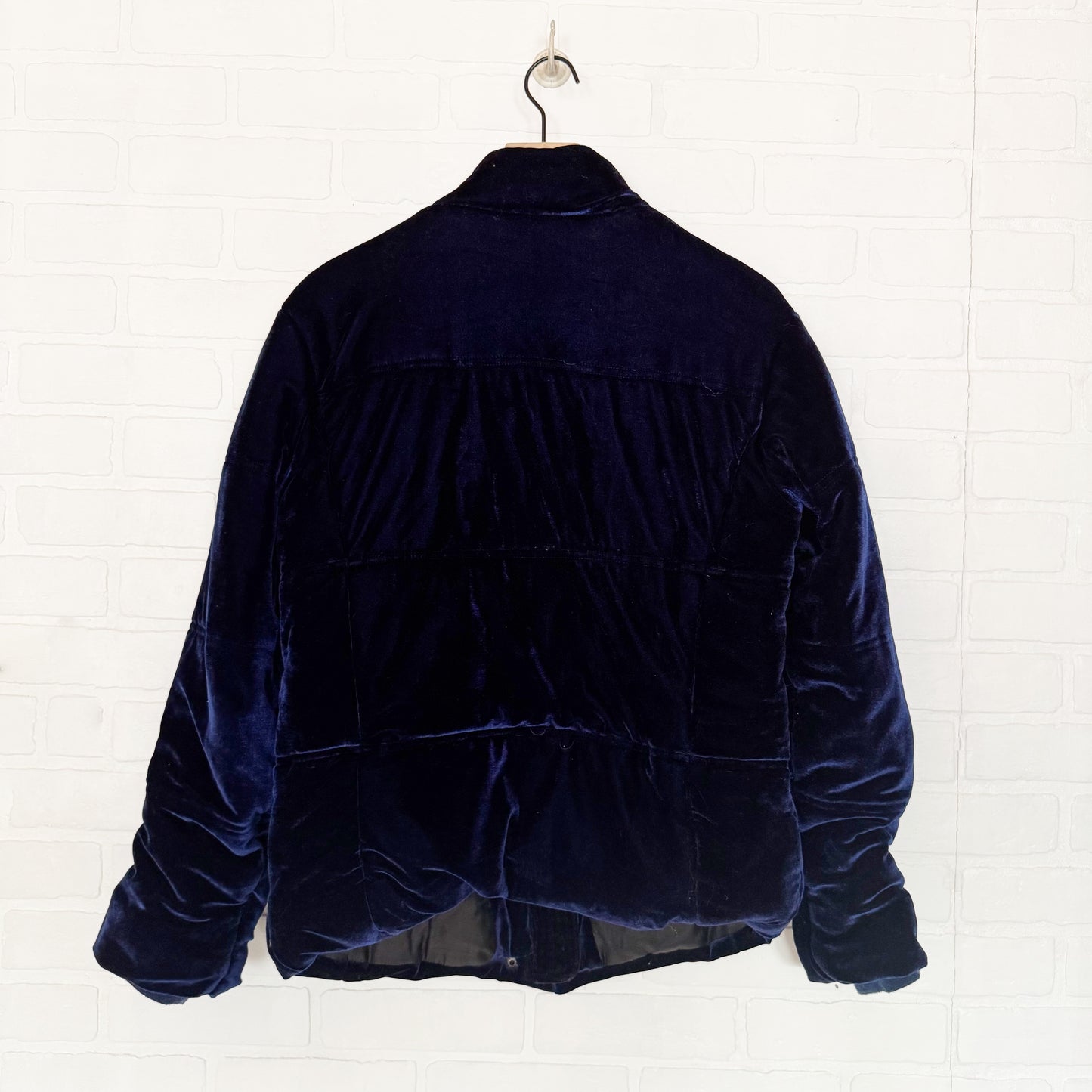 C & C California Electric Blue Velvet Velour Iridescent Jacket