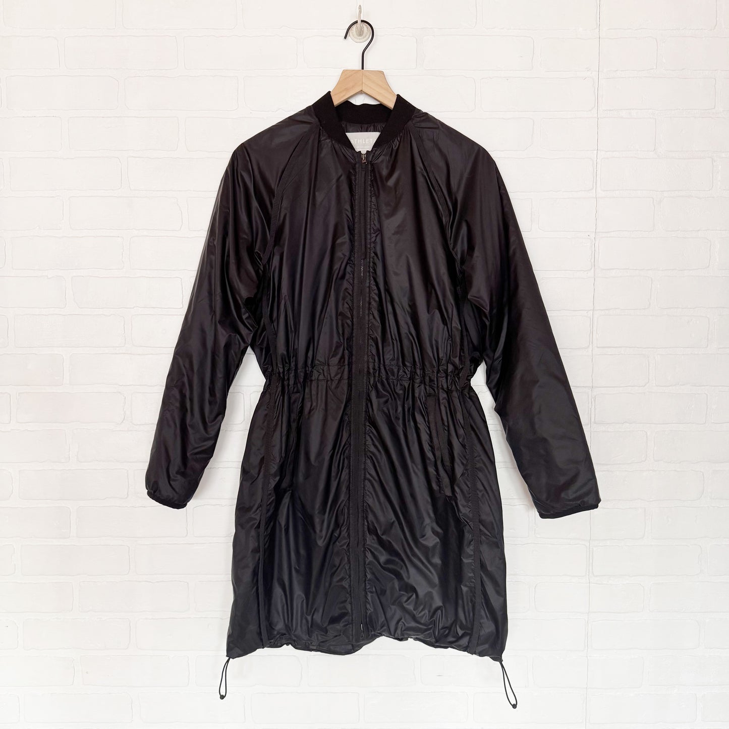 ATHLETA Black Nylon Windbreaker Jacket