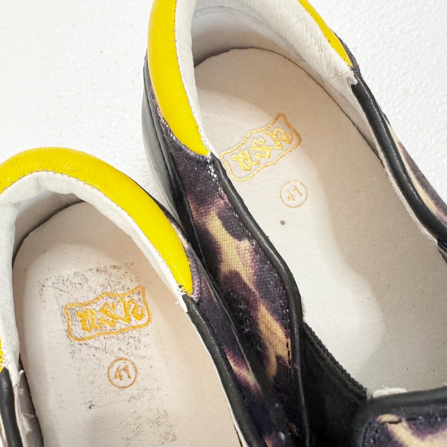 ASH Jungle Print Canvas Platform Slip On Sneakers