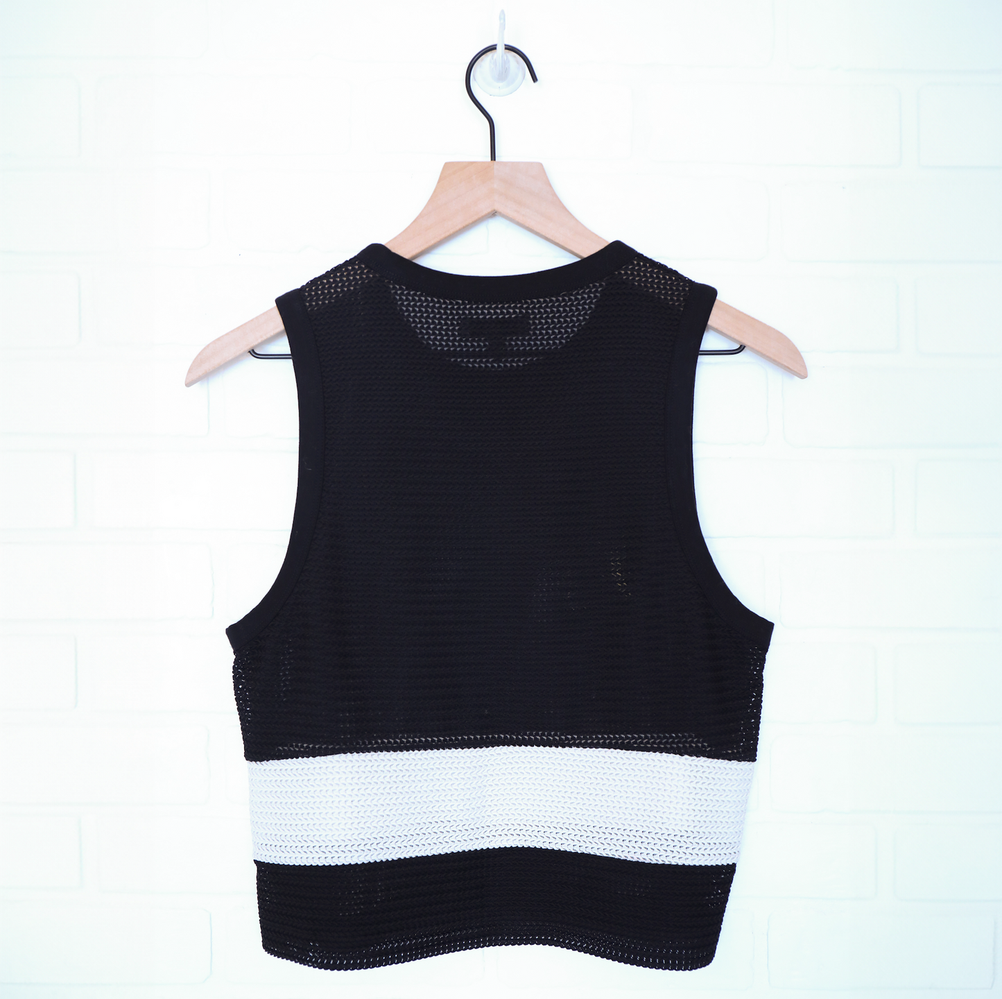 Rag & Bone Black Open Stitch Sleeveless Top