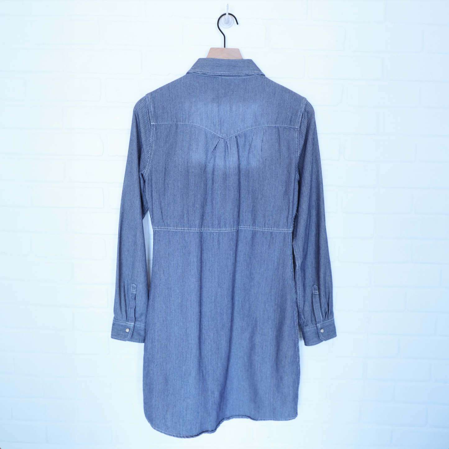 Levi's Railroad Striped Denim Mini Dress