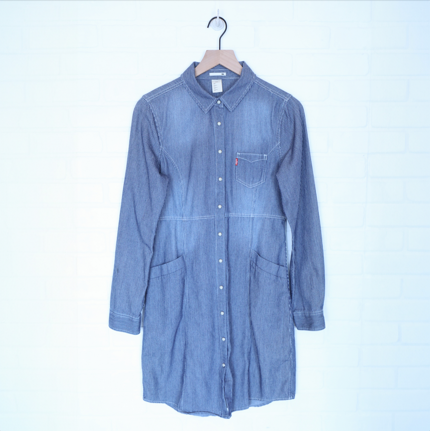Levi's Railroad Striped Denim Mini Dress