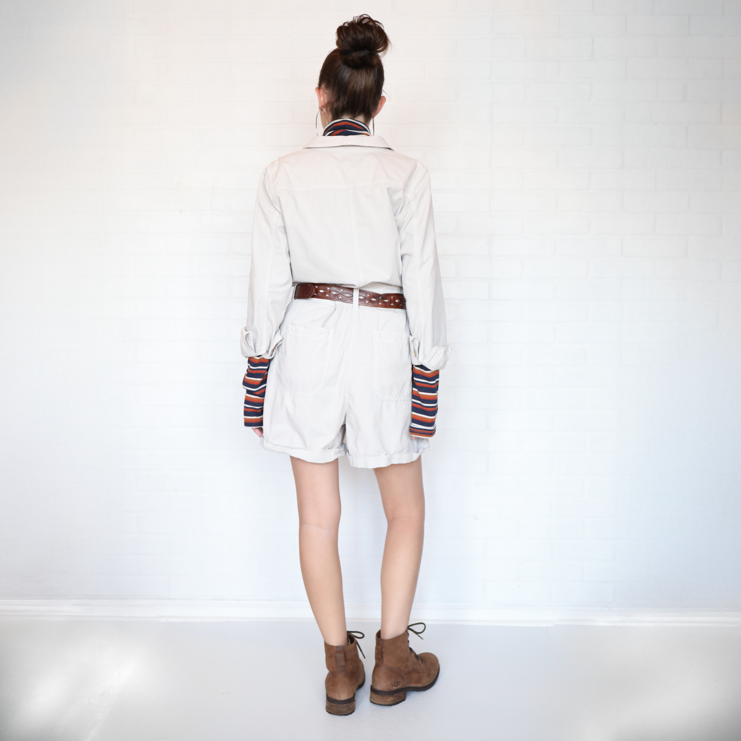 Lucky Brand Brown Leather Cut Out Belt