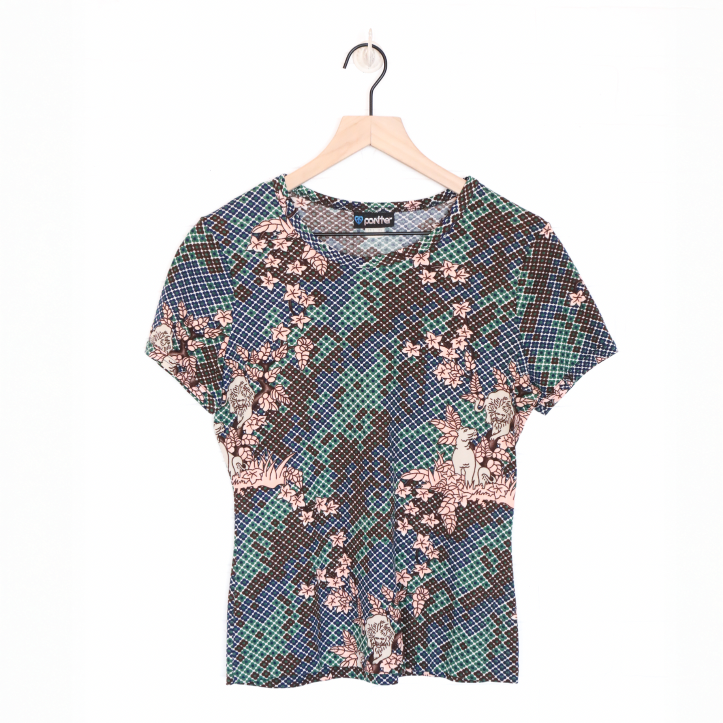 Vintage Panther Brand Floral Lion & Lioness Shirt