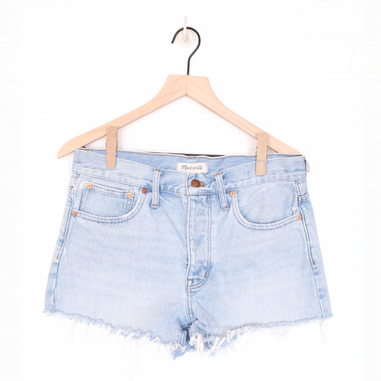 Madewell Relaxed Fit Denim Cut Off Button Fly Shorts