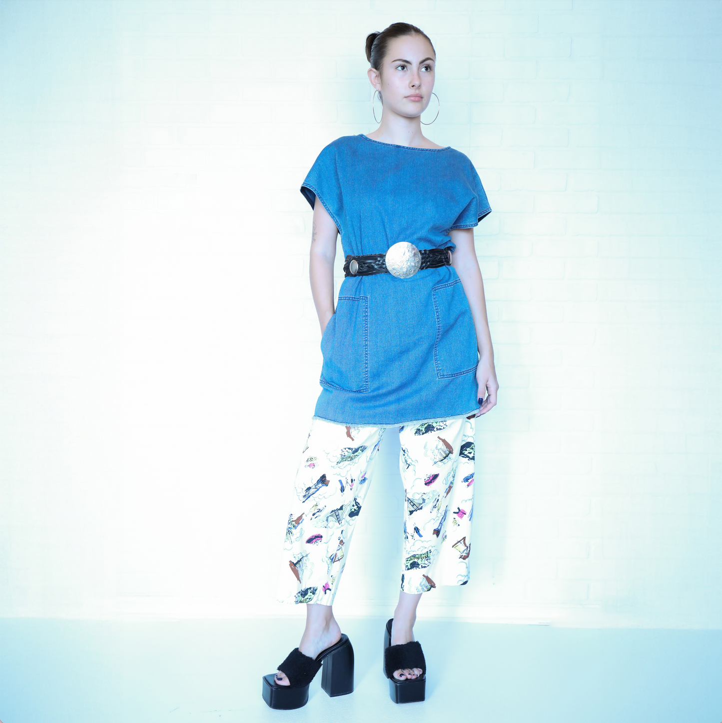 Wilfred Free Raw Hem Relaxed Fit Denim Tunic