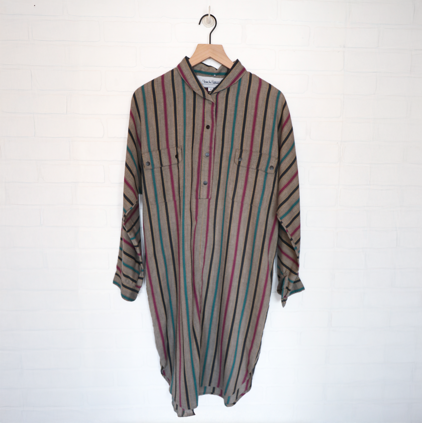 Vintage Diane von Furstenberg DVF Striped Shirt Dress