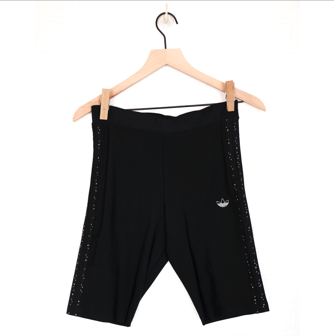 Adidas Black Embellished Biker Shorts