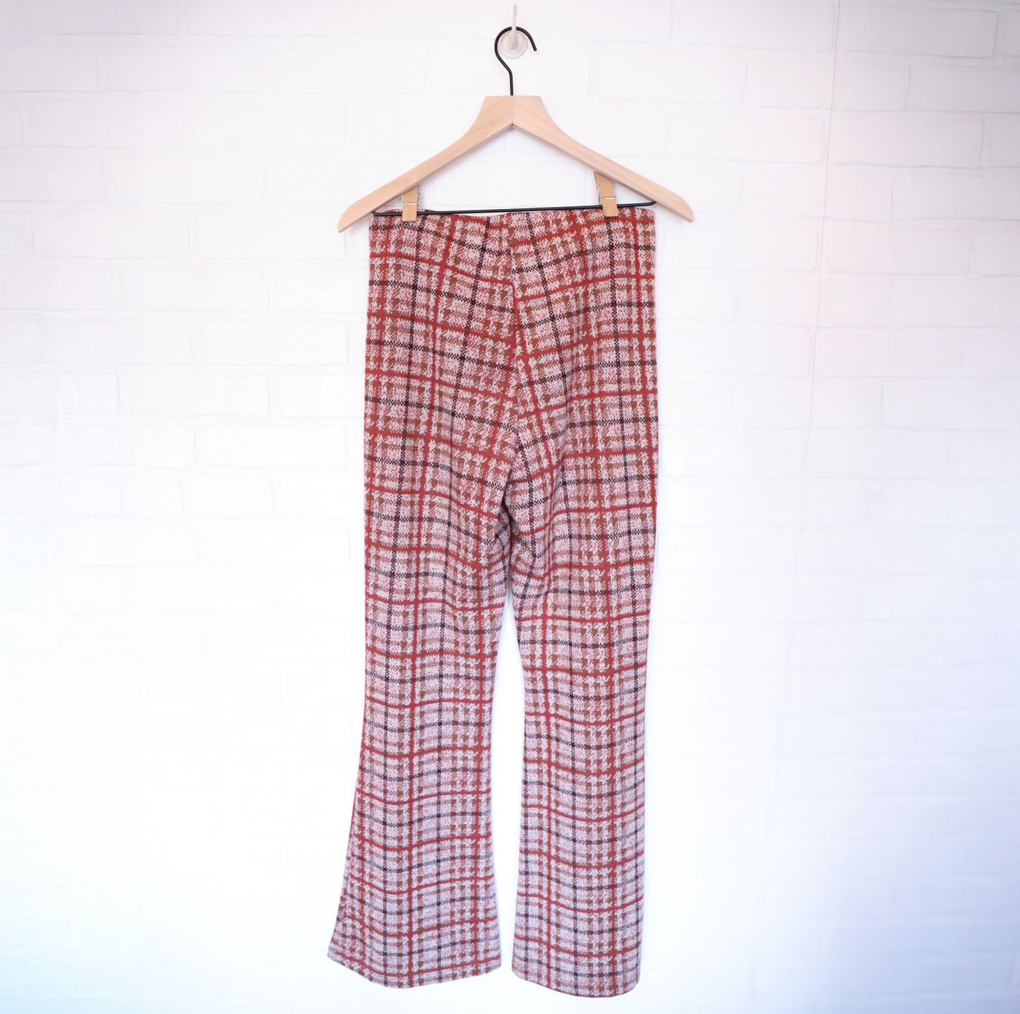 Urban Outfitters Plaid Pull On Flare Leg Pants