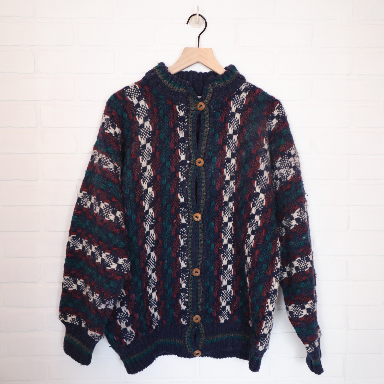 World Class, Inc Vintage Full Button Wool Oversized Sweater