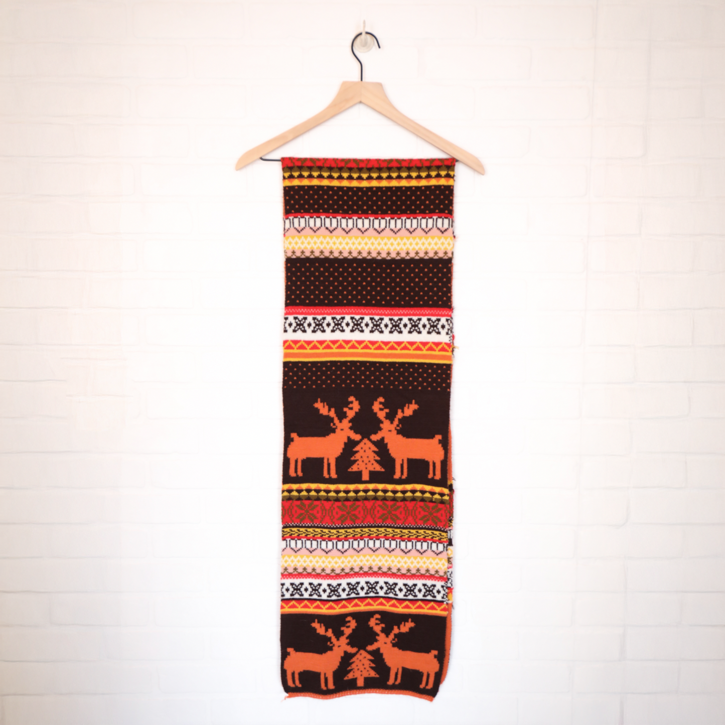 2 Chic Winter Woodlands Fair Isle Long Wide Scarf