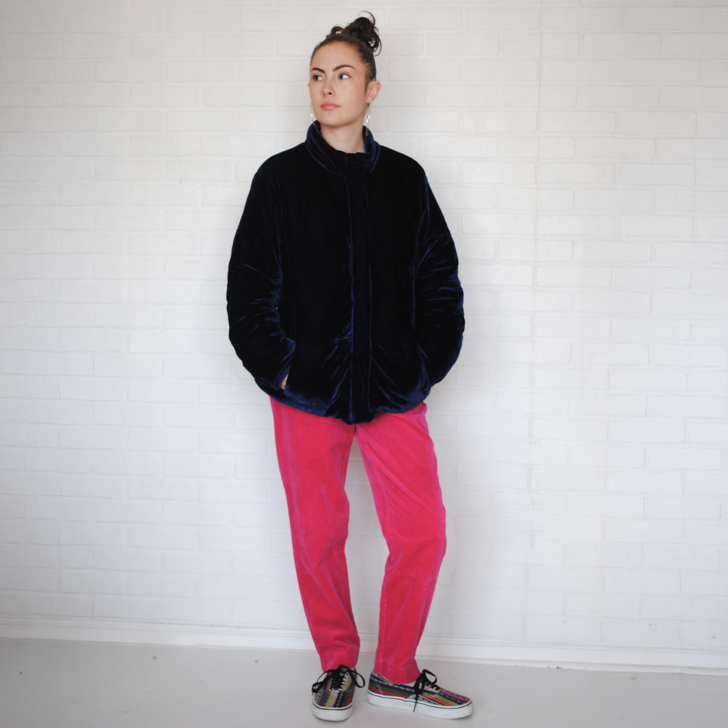 Vintage United Colors of Benetton Pink Velvet Pants