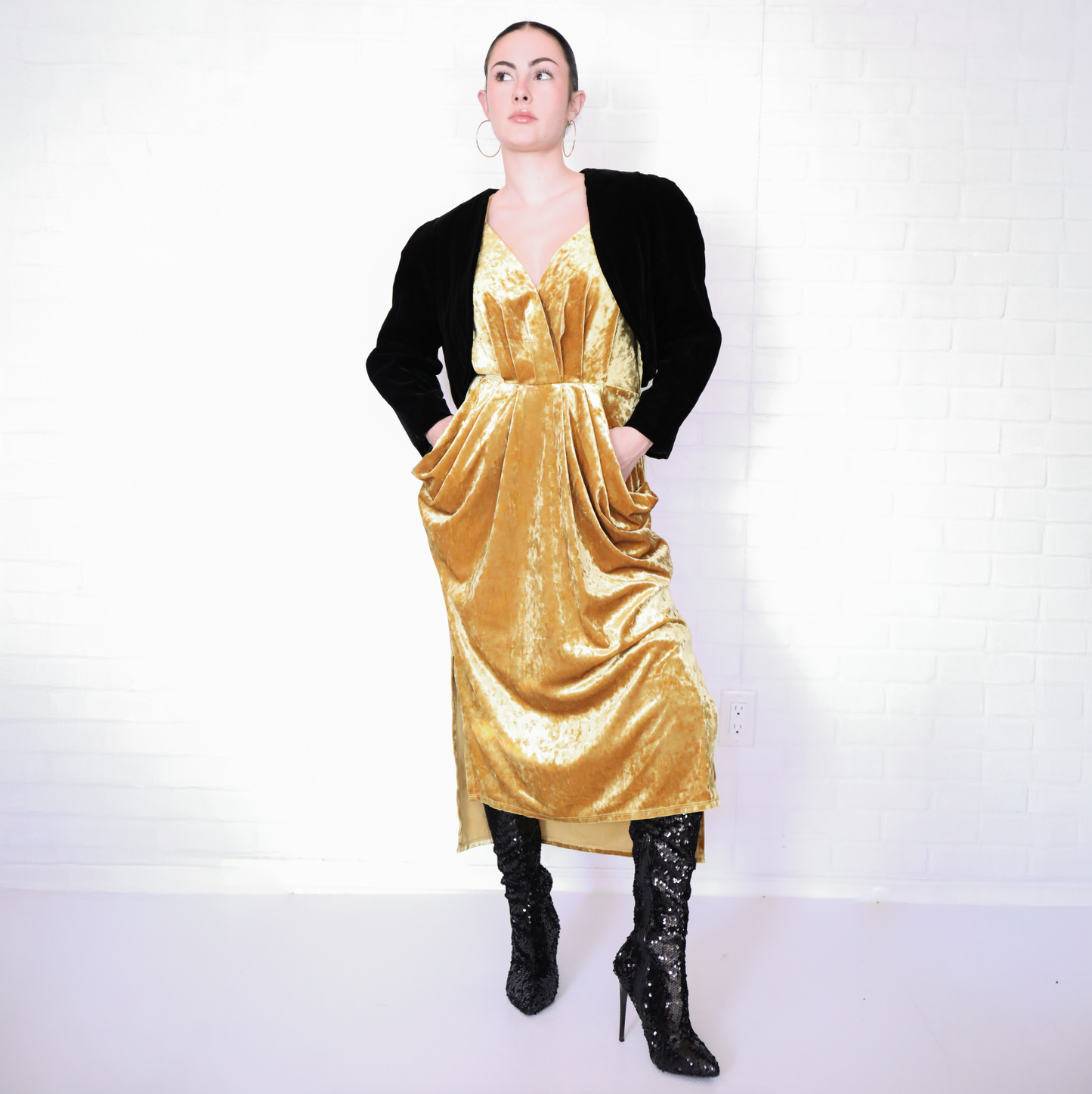 Vintage Anthony Muto for Moroci Black Velvet Bolero Jacket