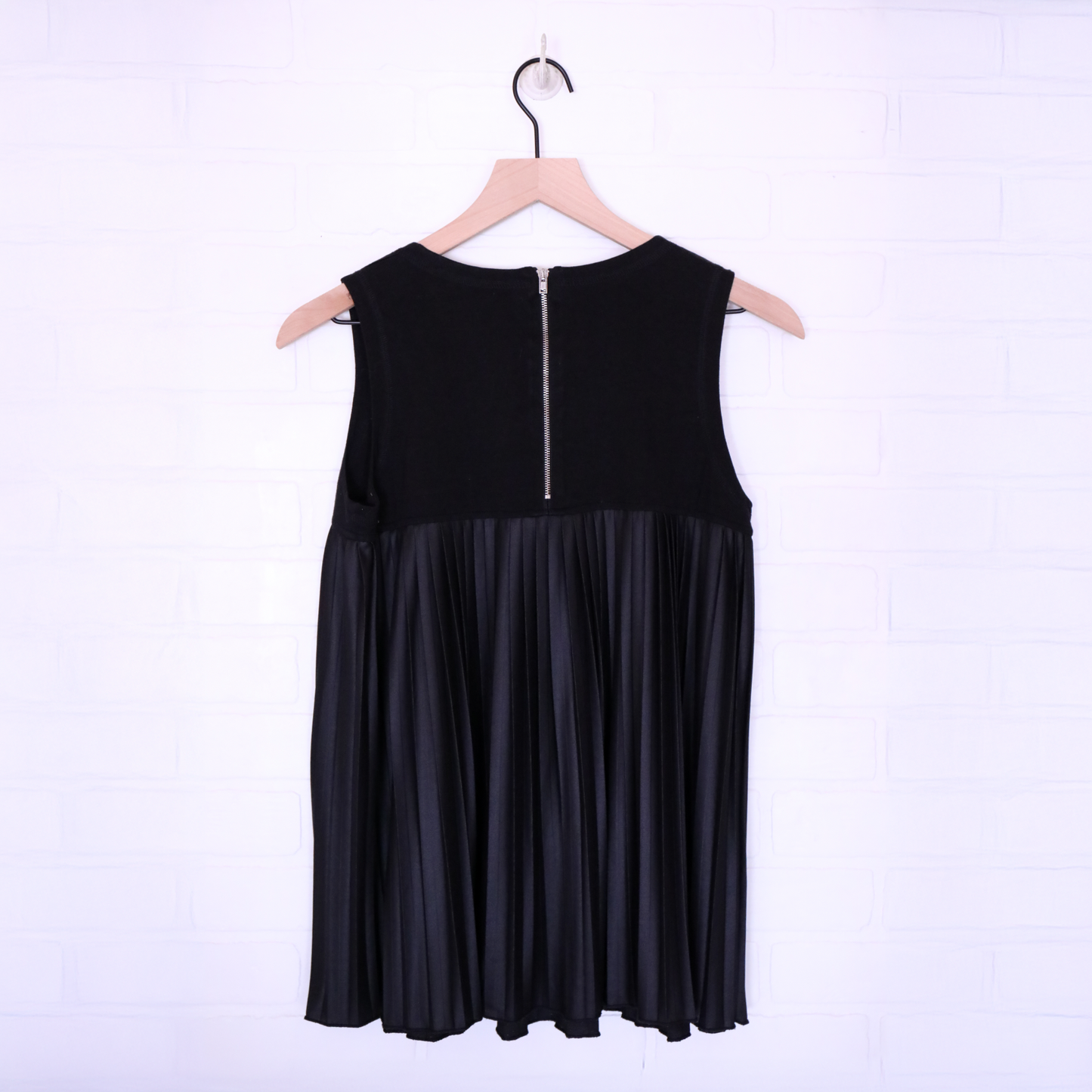 See by Chloe Black Pleated Sleeveless Top