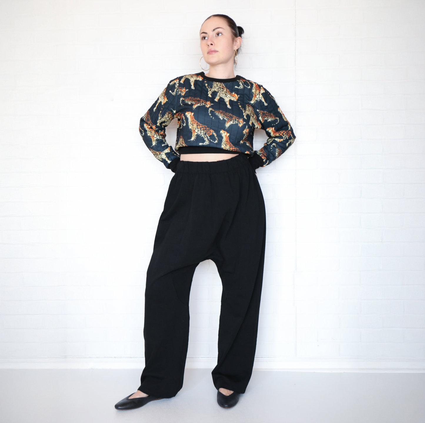 Urban Outfitters Big Cat Cropped Sweatshirt