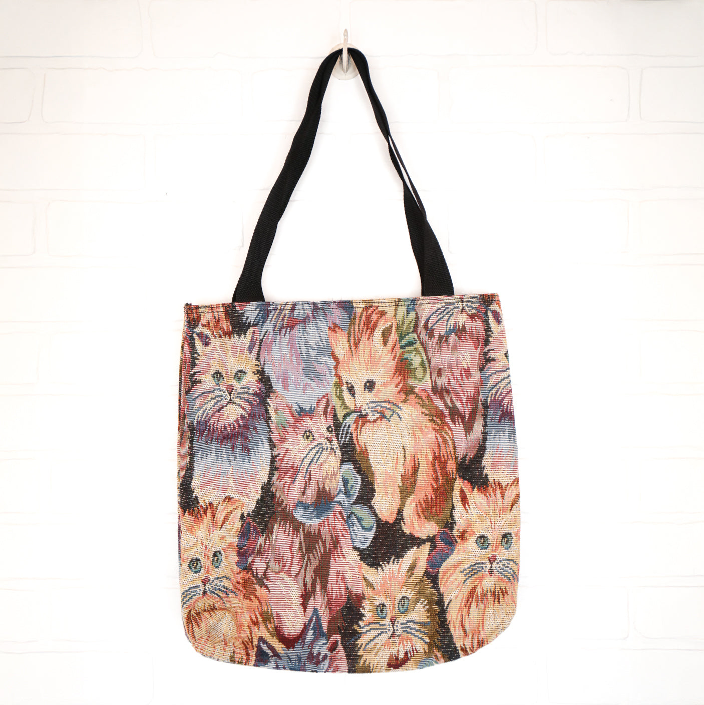 Unbranded Cat & Kitten Tapestry Tote / Shopping Bag