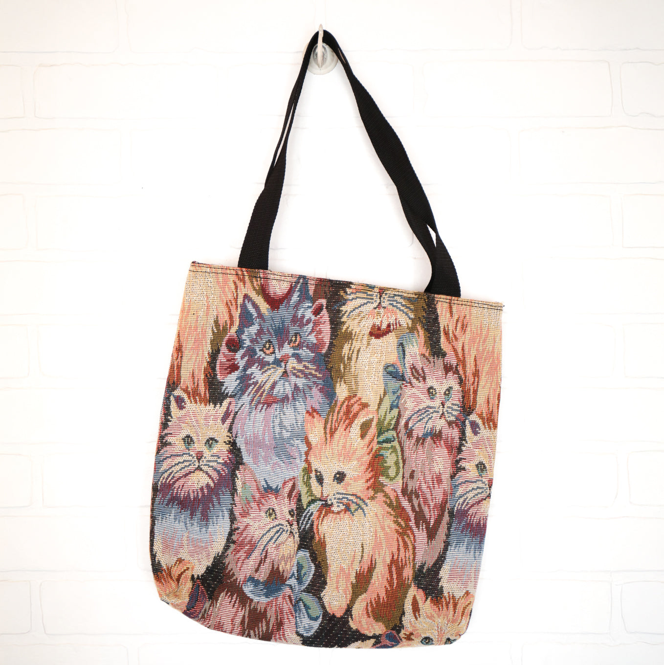 Unbranded Cat & Kitten Tapestry Tote / Shopping Bag