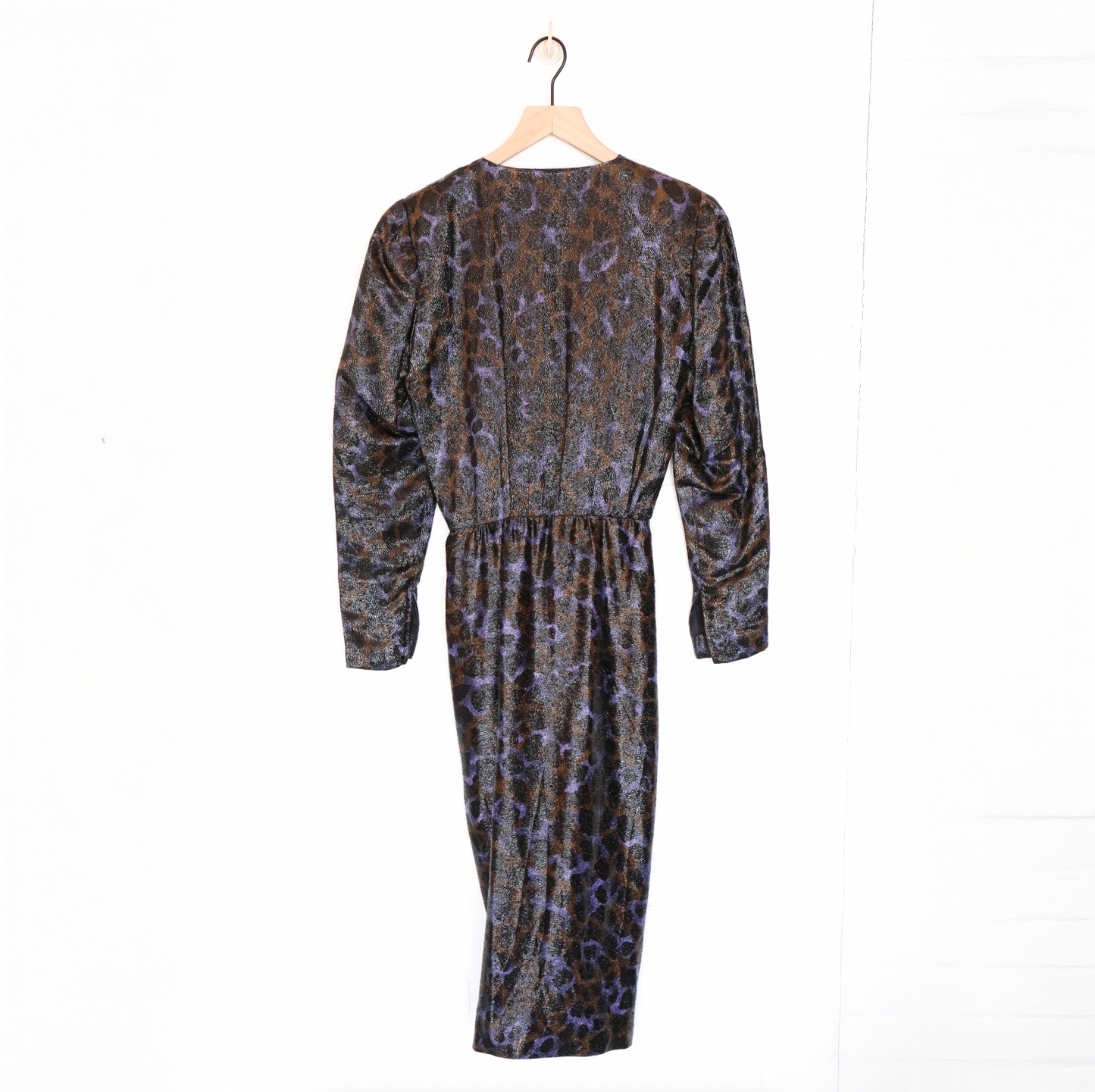 Vintage GIVENCHY 1980s Faux Wrap Animal Print Dress